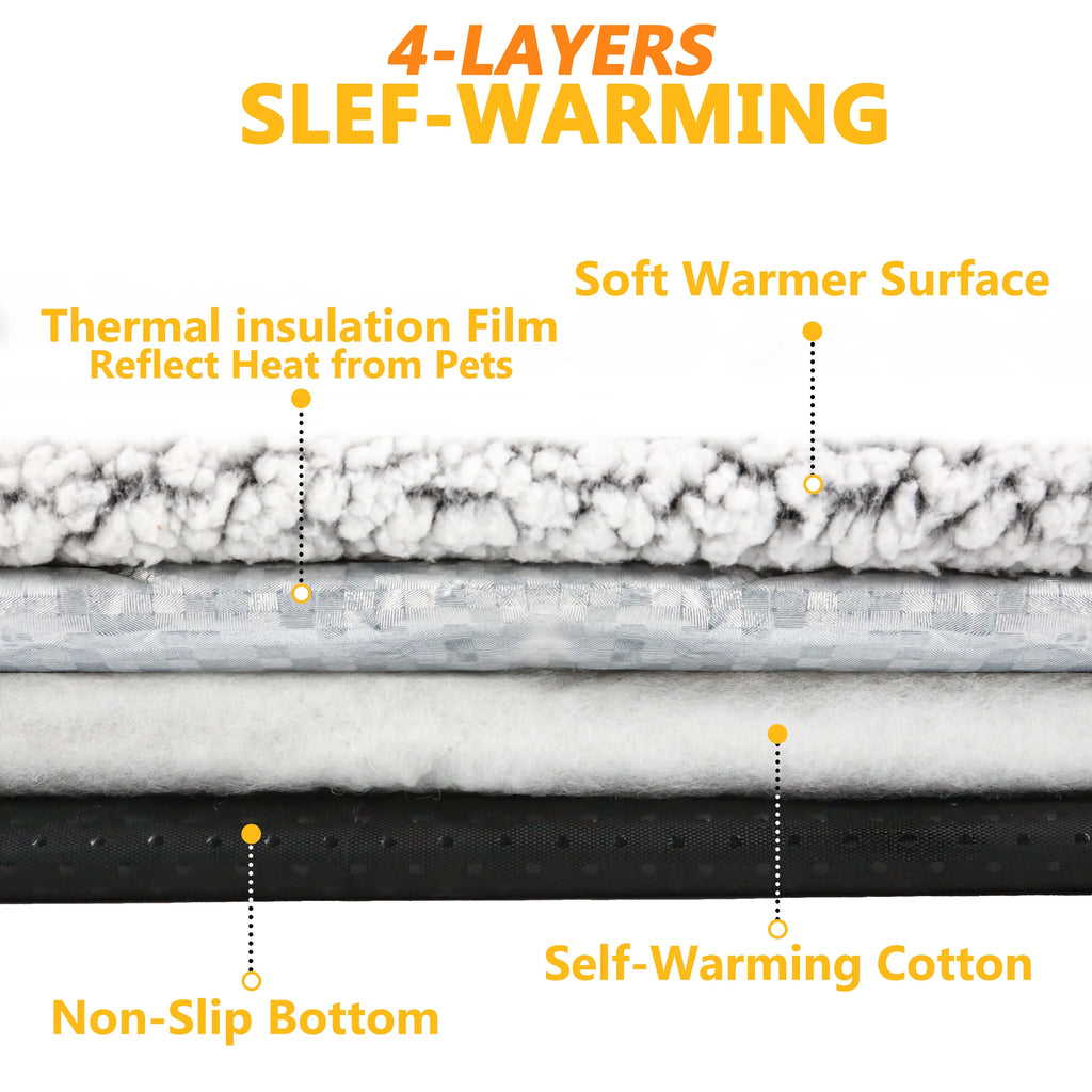 Self-heating washable blanket for cats and dogs