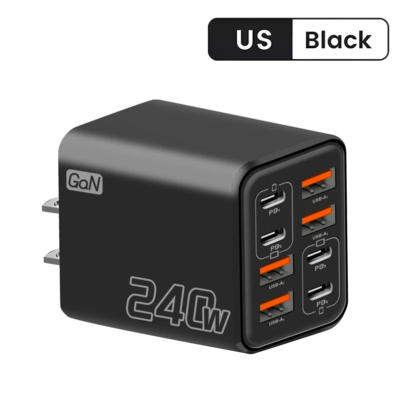240W GaN 8-in-1 Fast Charger