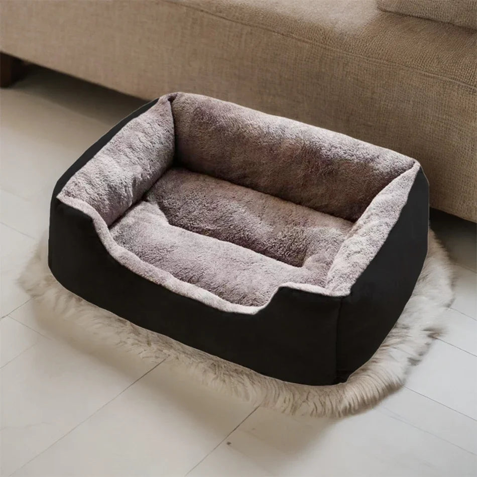 Cushioned Pet Basket Bed