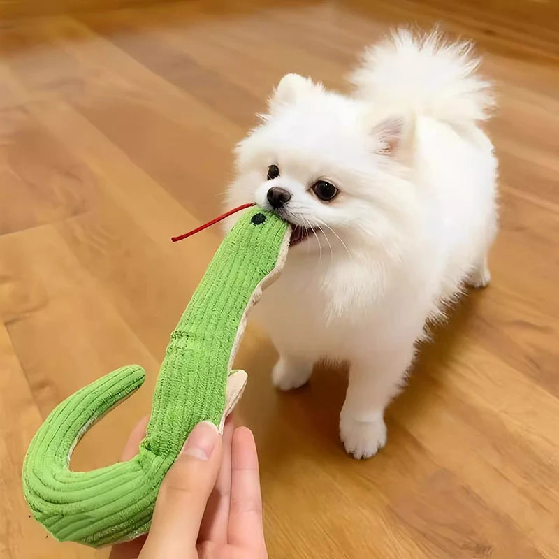 Plush snake-shaped kick toy for indoor cats