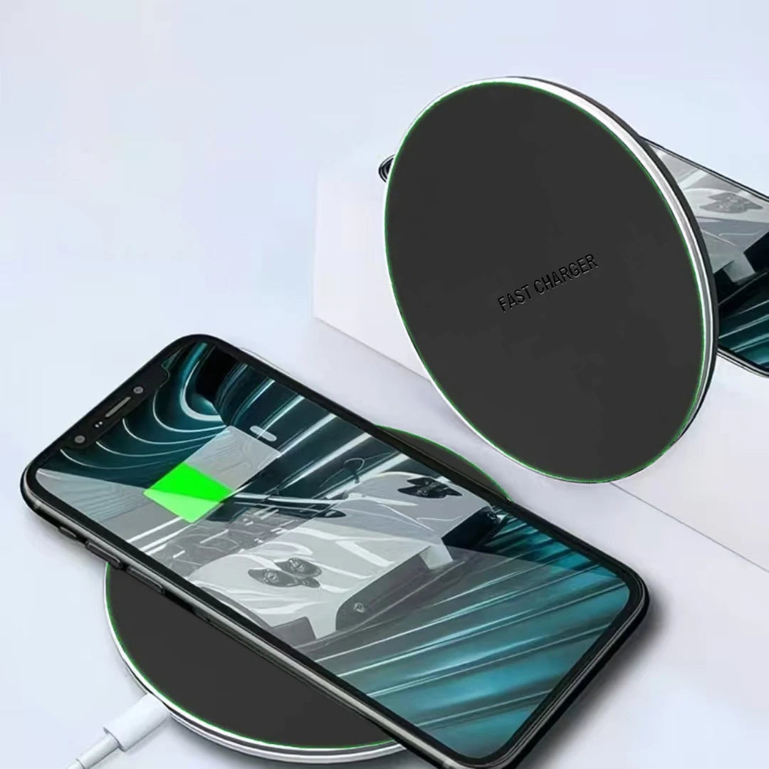 30W Fast Wireless Charger Pad For IPhone17 16 15 14 13 X Pro Max 8 Samsung Galaxy S23 Xiaomi Wireless Charging Station Chargers