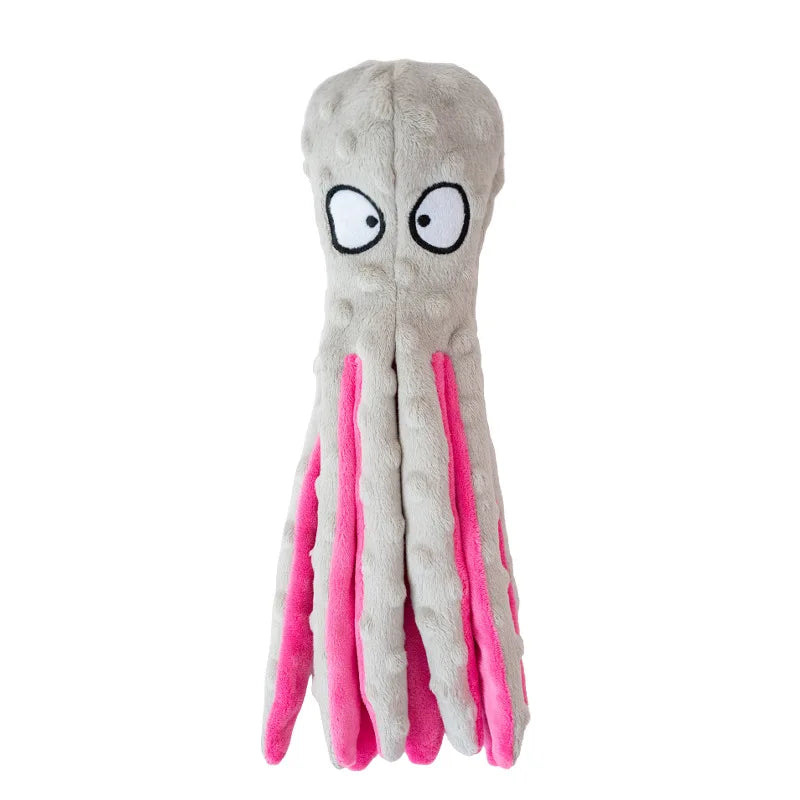 Dog Vocal Toys Octopus Non-stuffed Soft Plush Toy Puppy Educational Teething Chew Toys Pet Supplies for Small Medium Dogs