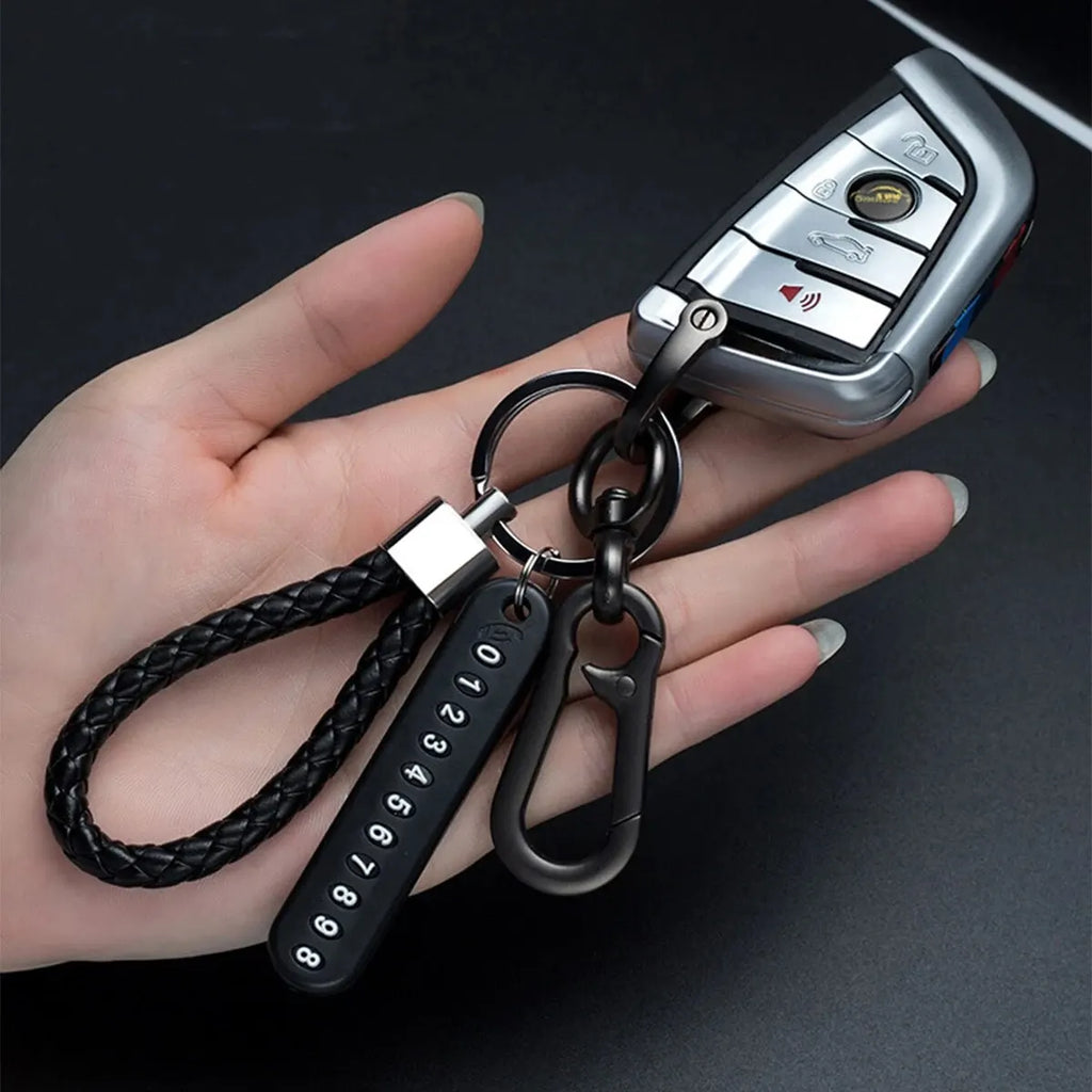 Woven Leather Phone Charm