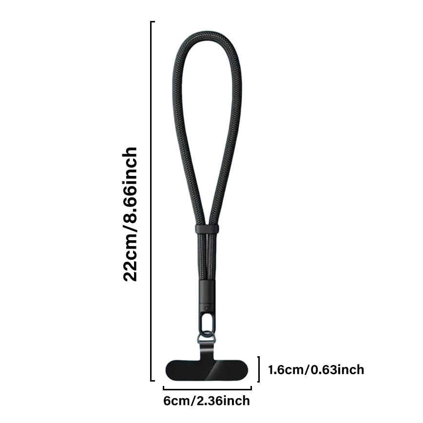 Universal Adjustable Mobile Phone Self-locking Anti-loss Lanyard for iPhone Samsung Short Wrist Strap Durable Cell Phone Strap