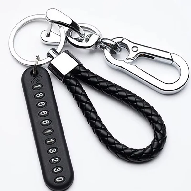 Woven Leather Phone Charm