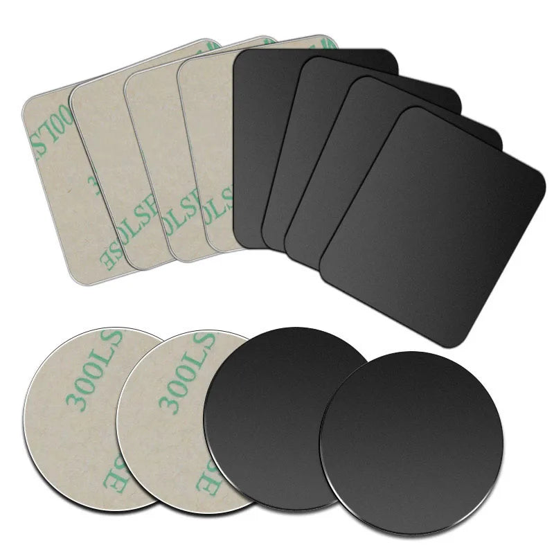 Slim adhesive metal plate for magnetic phone mount