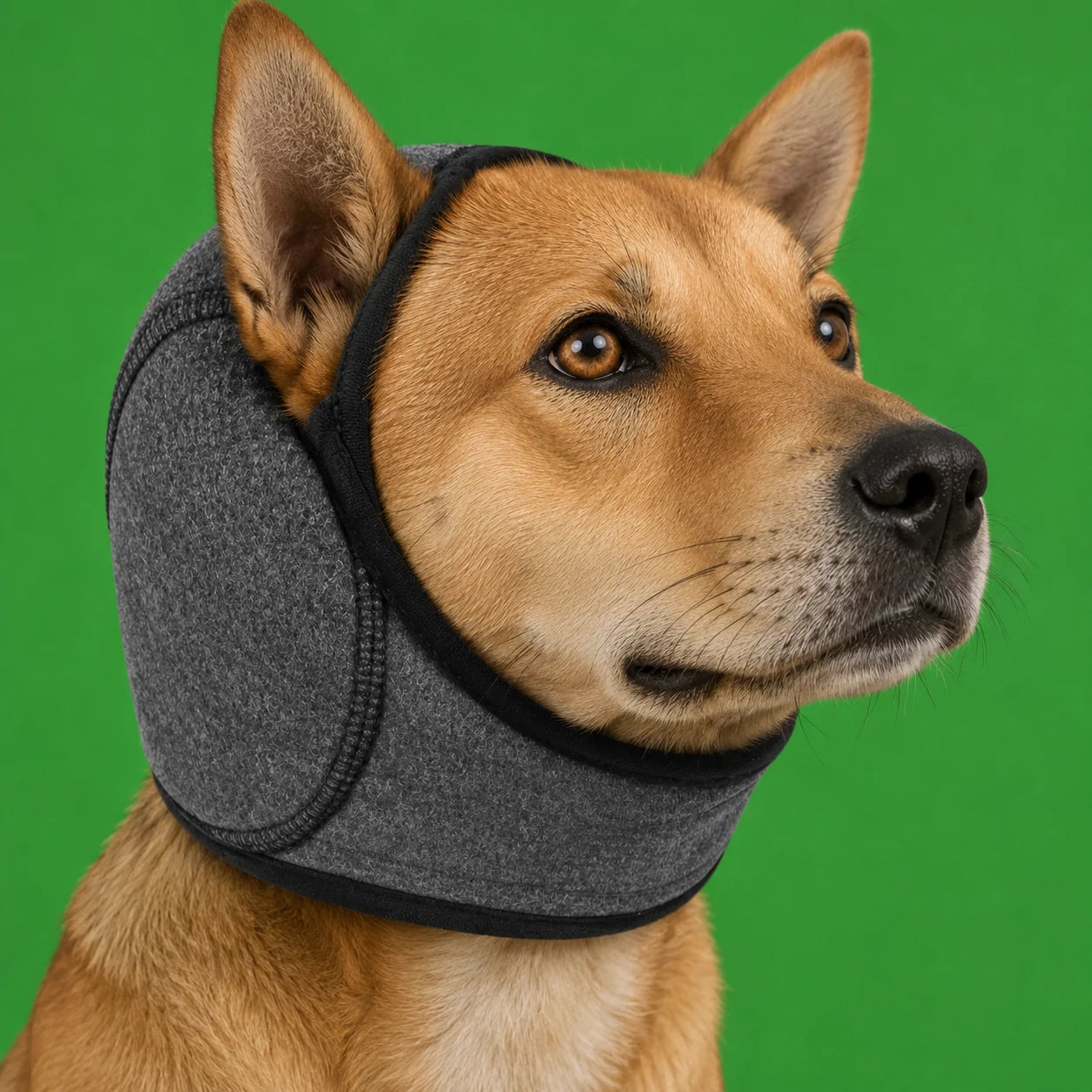 Calming noise-reducing head cover for dogs