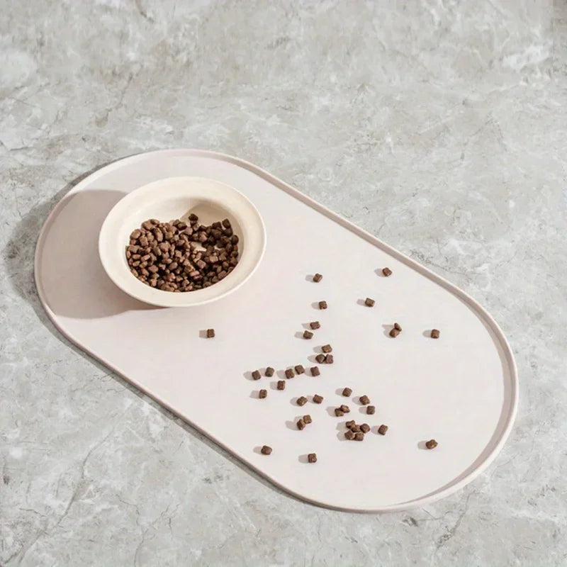 Waterproof non-slip feeding mat for cats and dogs