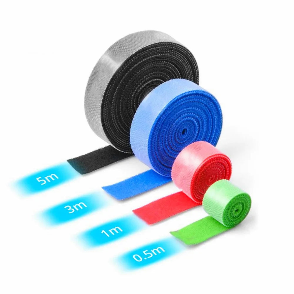 Flexible cable management ties on charging cords