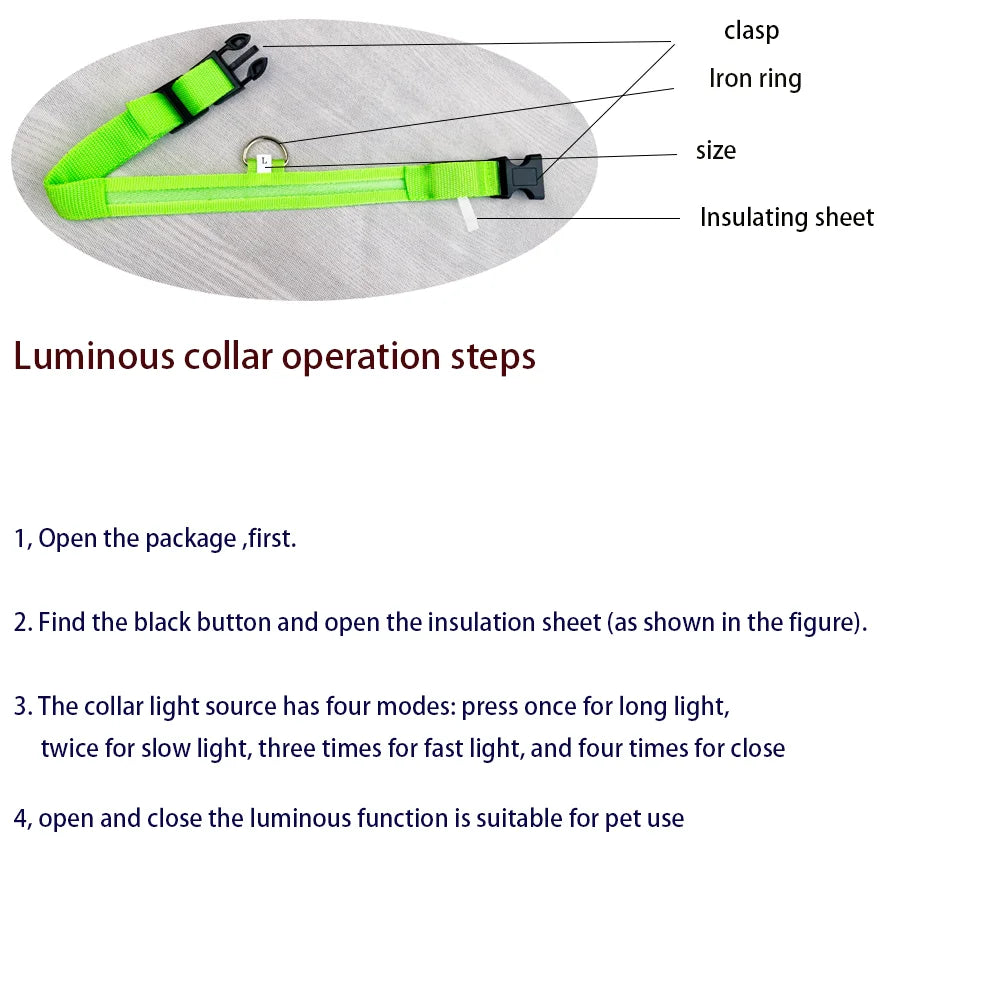 LED Glow Night Safety Leash