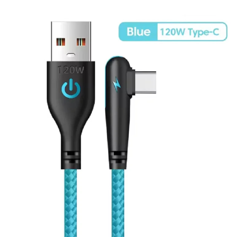 Braided Elbow USB-C Cable