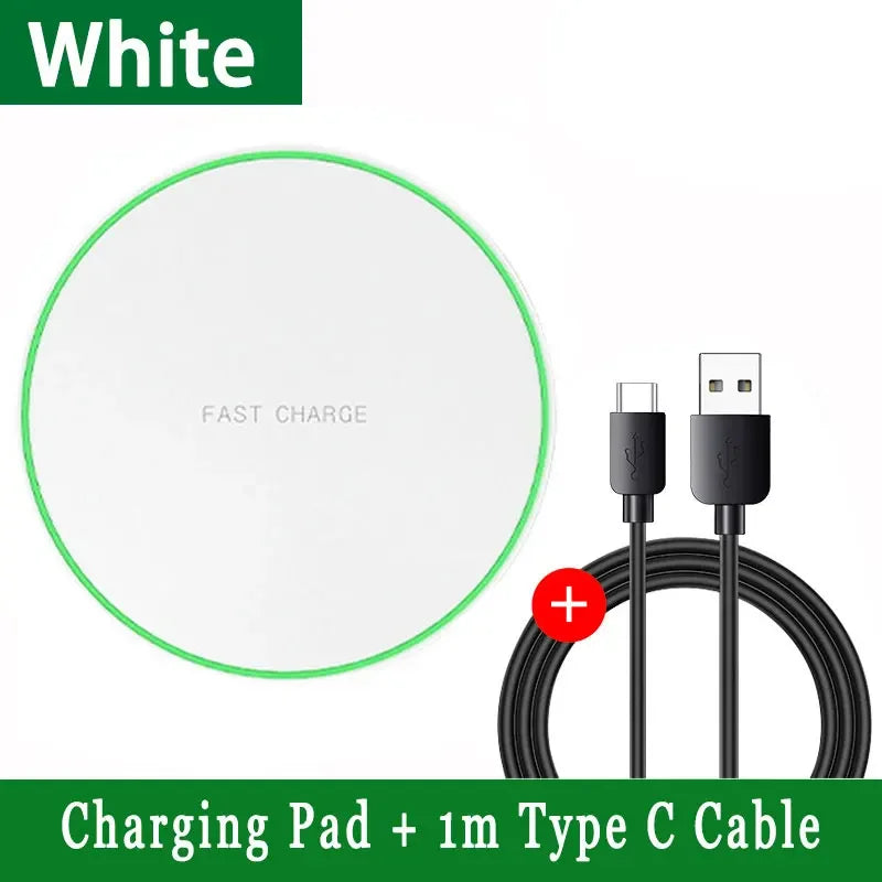 30W Fast Wireless Charger Pad For IPhone17 16 15 14 13 X Pro Max 8 Samsung Galaxy S23 Xiaomi Wireless Charging Station Chargers