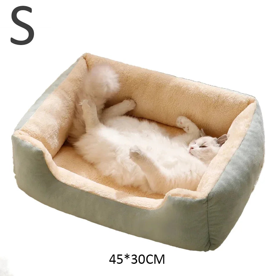 Cushioned Pet Basket Bed