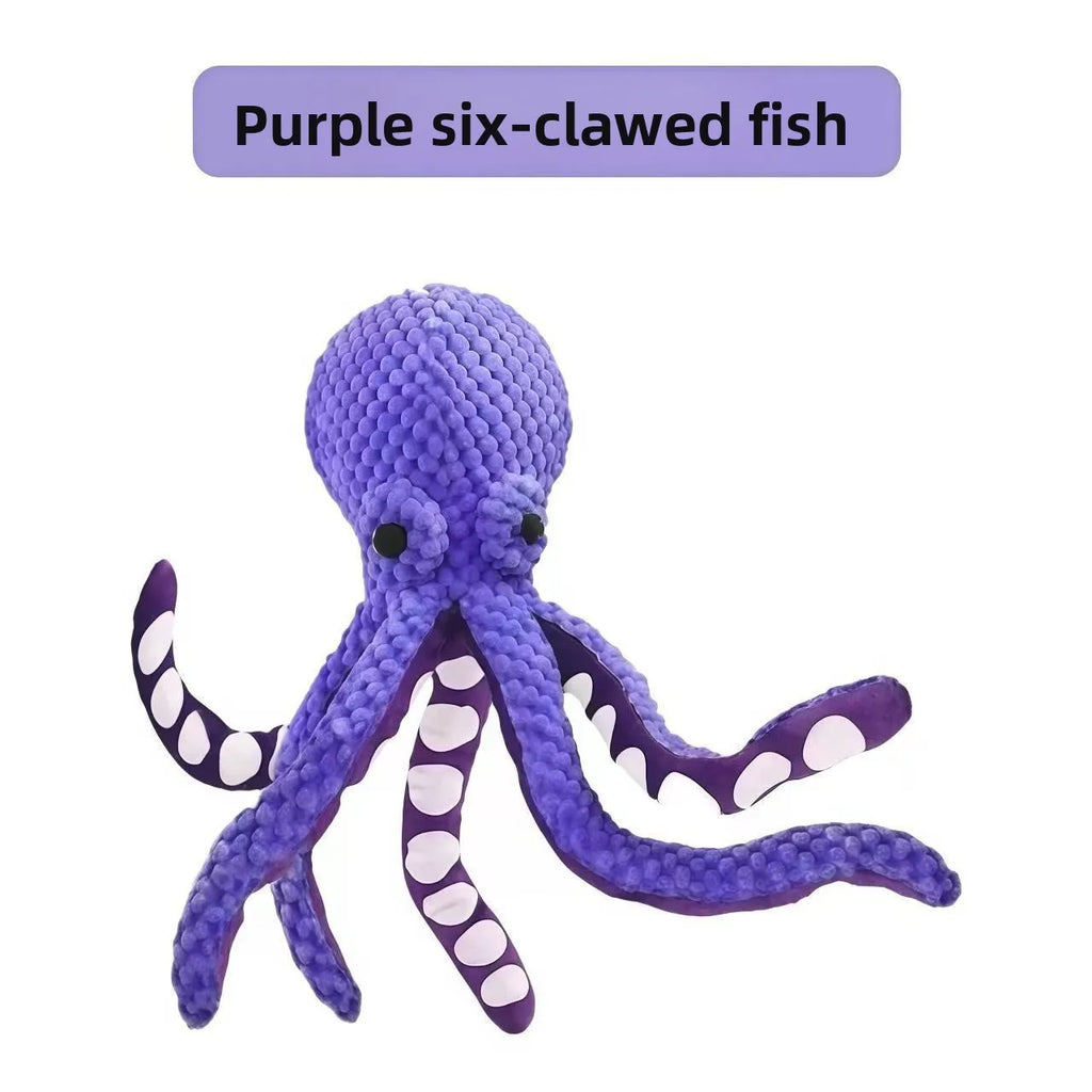 Squeaky Octopus Dog Toy, Pineapple Plush Chew Toy with Squeaker&CrinkleTentacles,InteractiveDentalPuppyToy for Small Medium Dogs