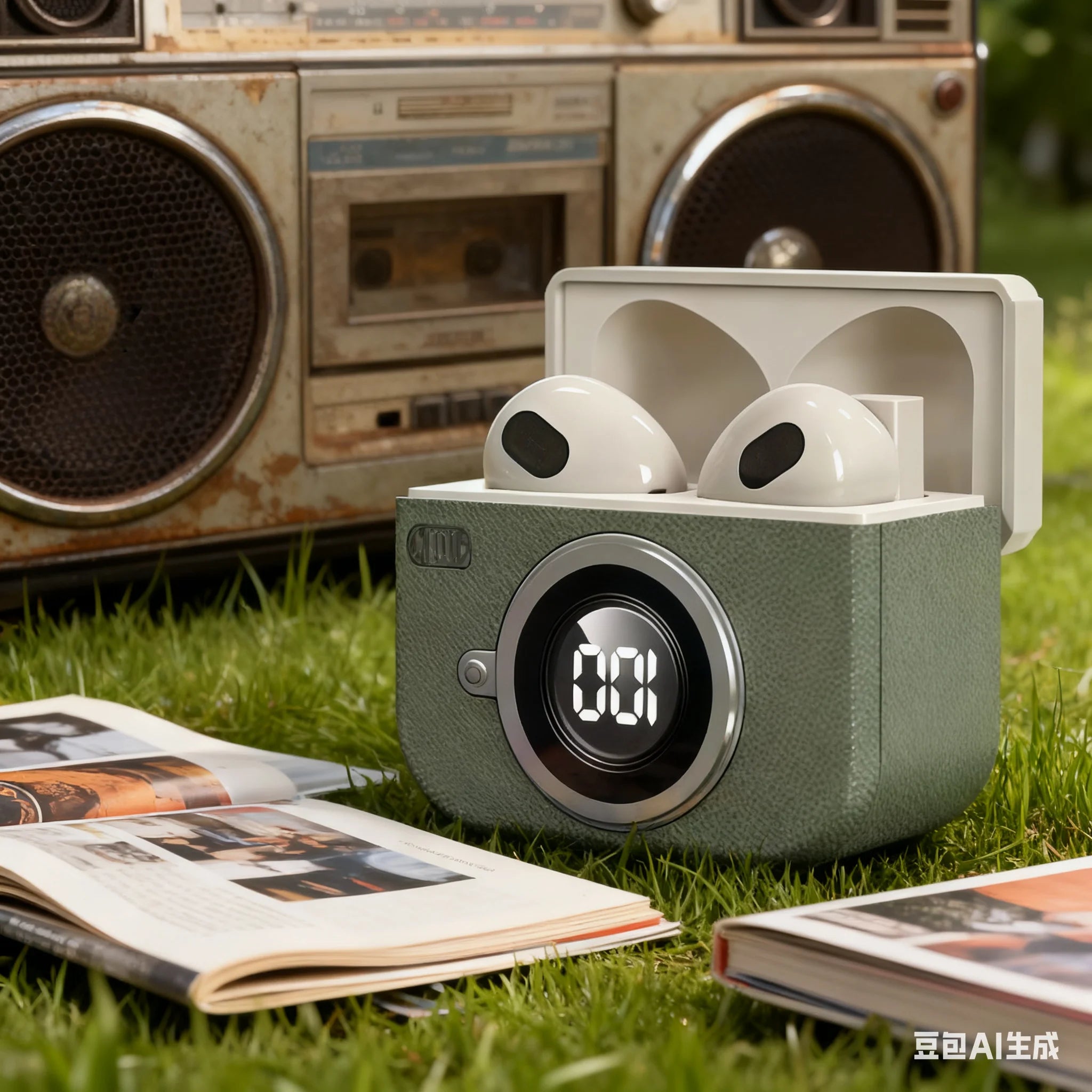 Q86 wireless headphones with LED display