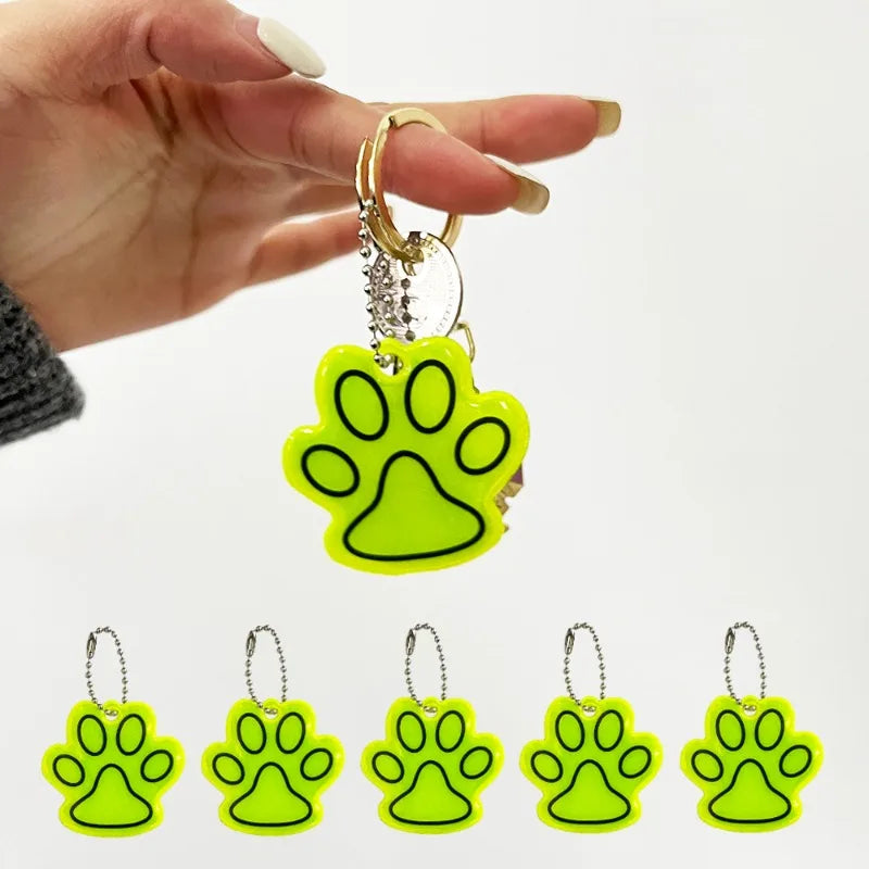 Reflective Paw Keychain Set