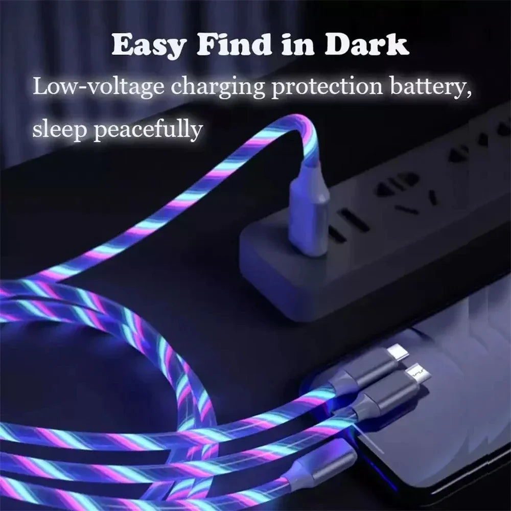 Glowing LED Fast-Charge Cable