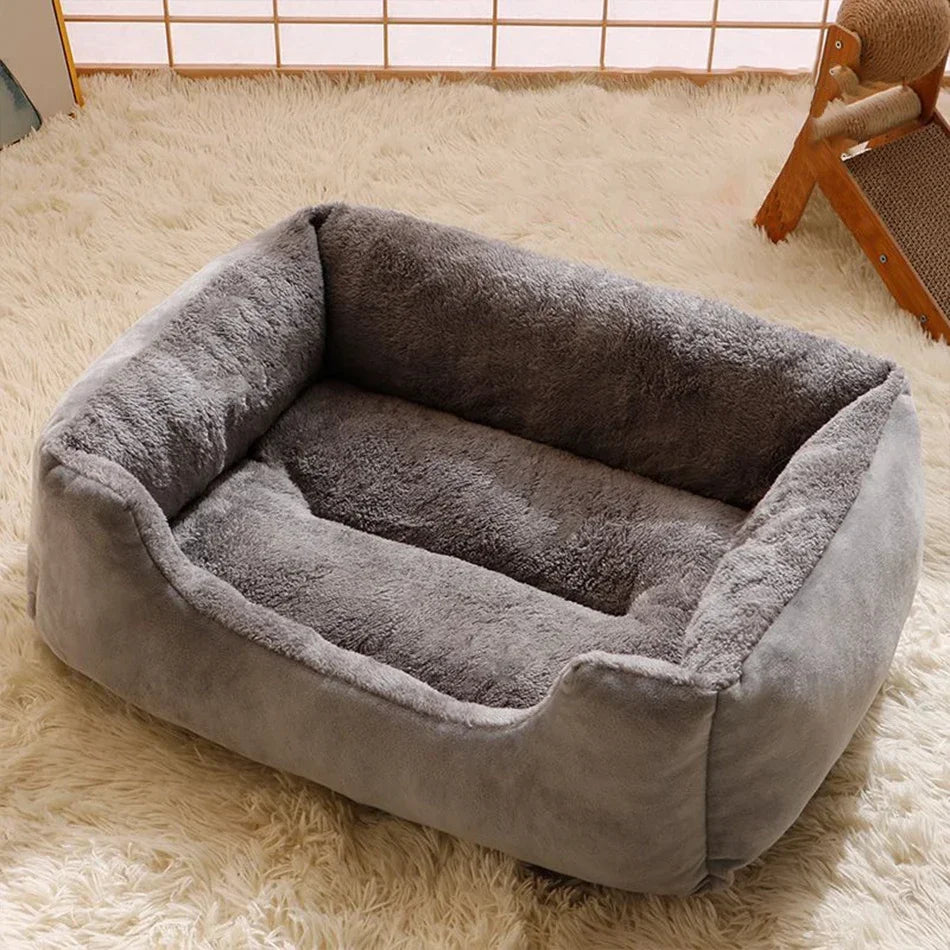 Cushioned Pet Basket Bed