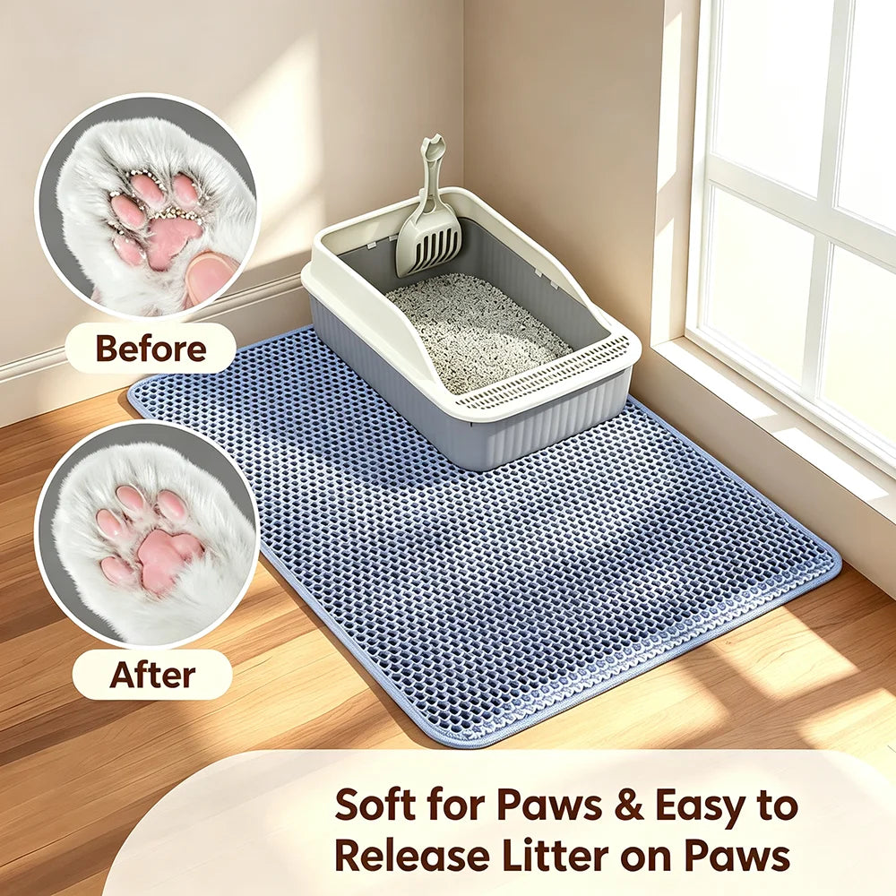 Compact Double-Layer Litter Mat