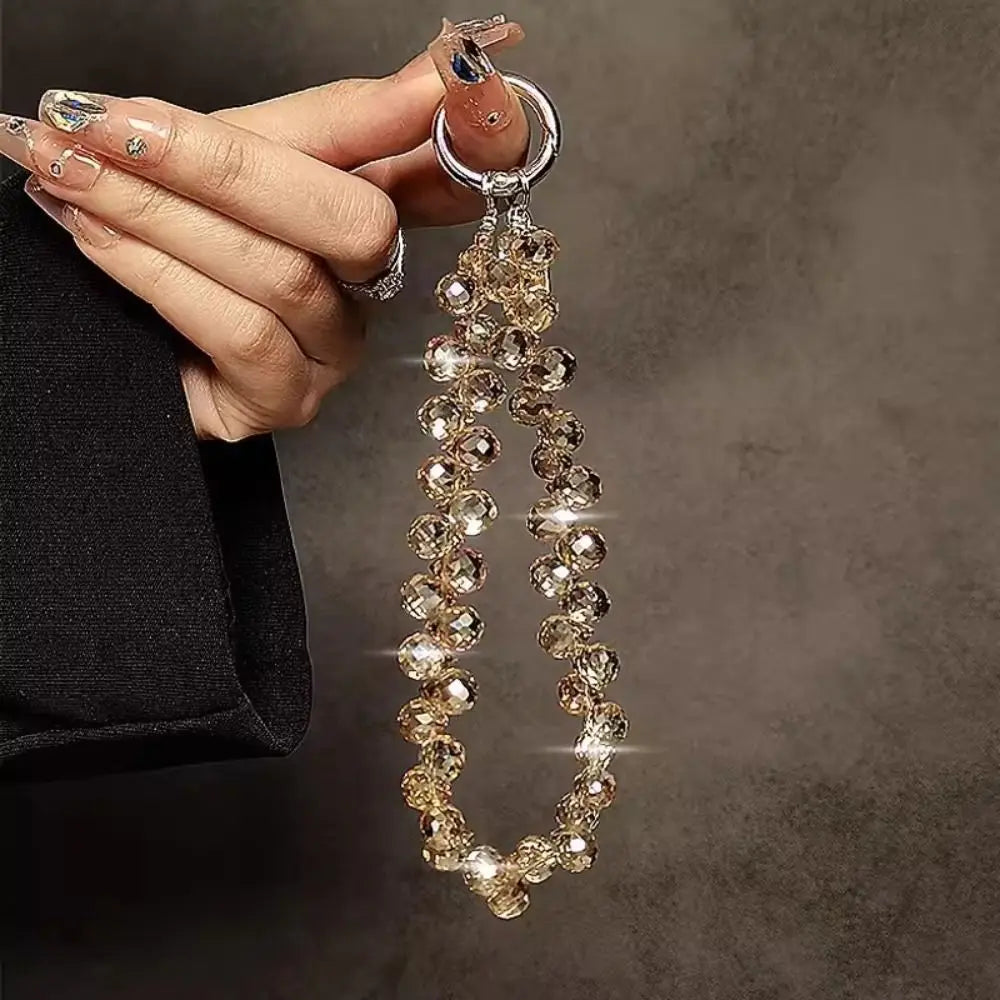 Beaded Crystal Phone Chain