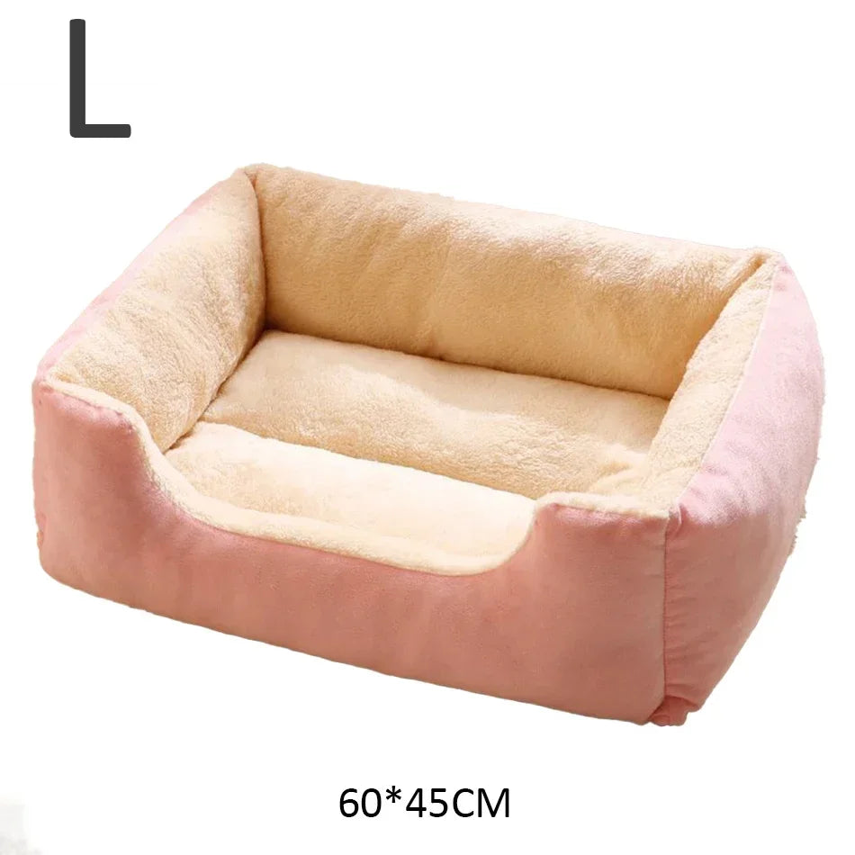 Cushioned Pet Basket Bed
