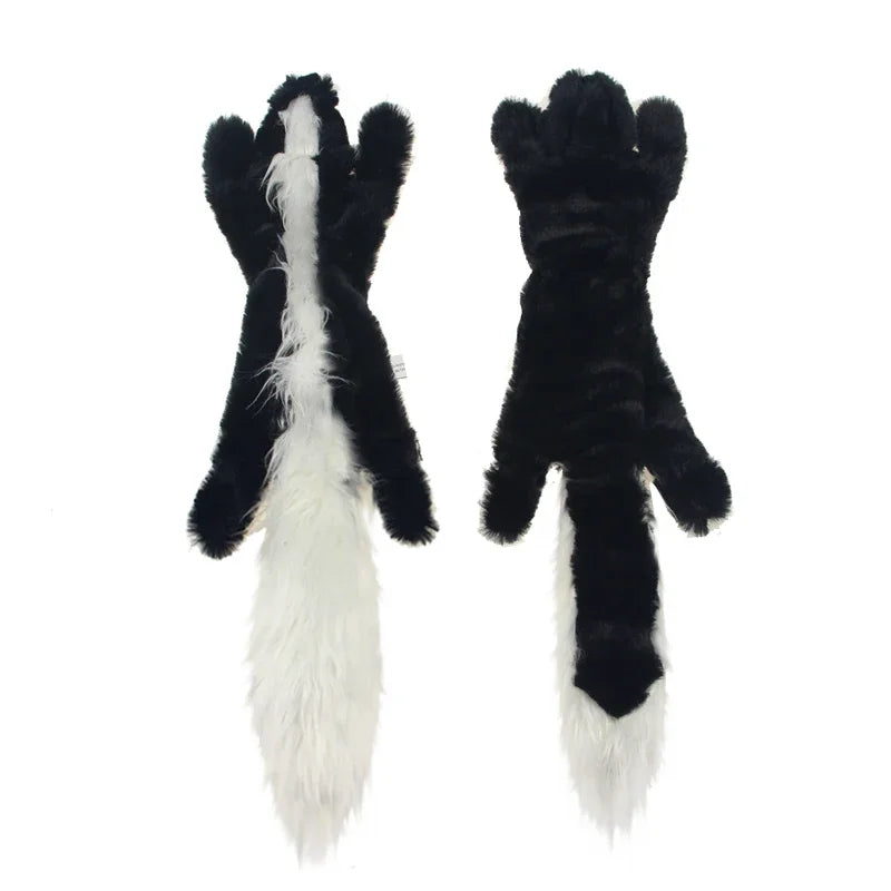 Plush squeaky animal-shaped dog chew toy