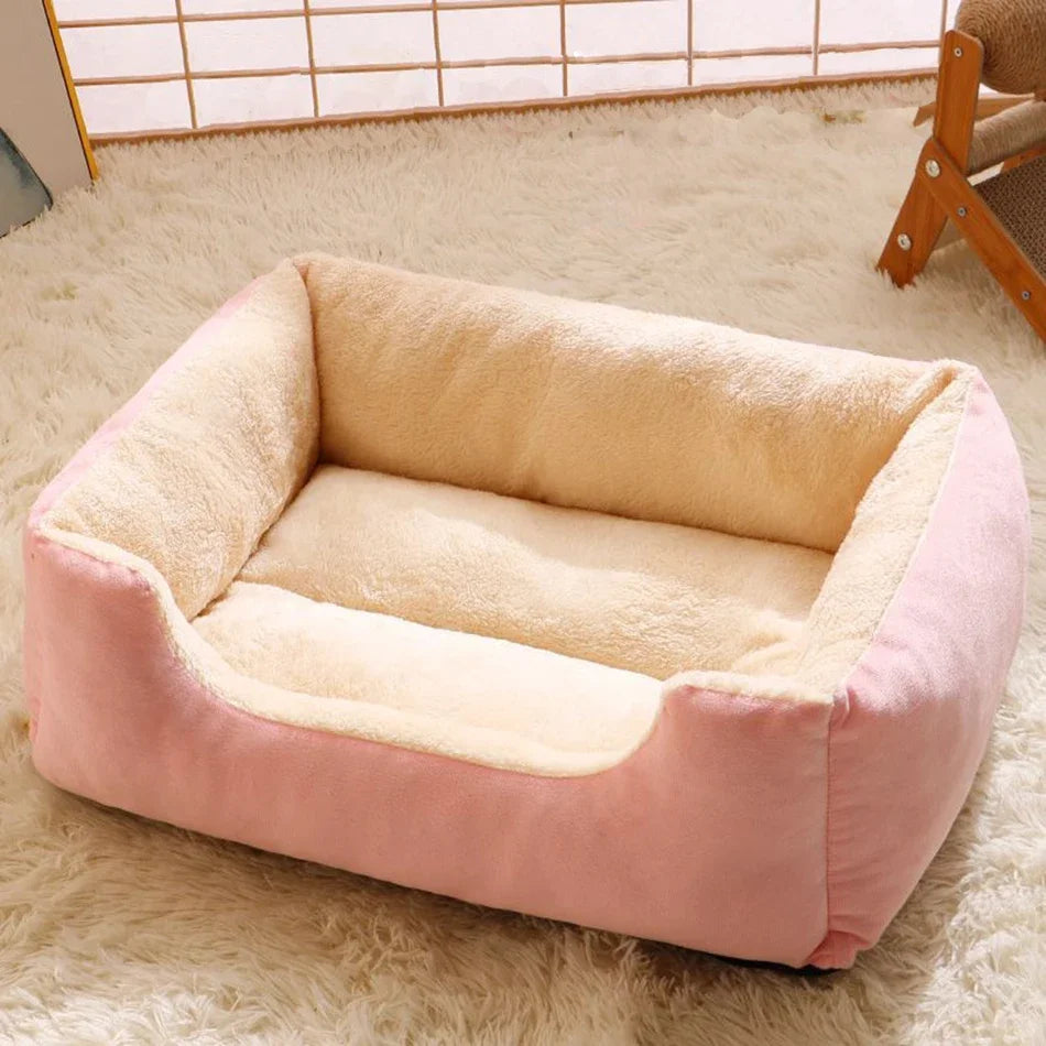 Cushioned Pet Basket Bed