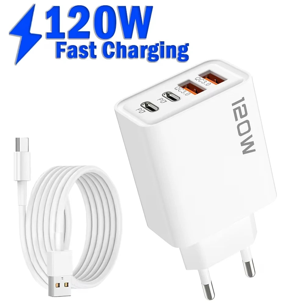 Compact PD fast charge wall adapter