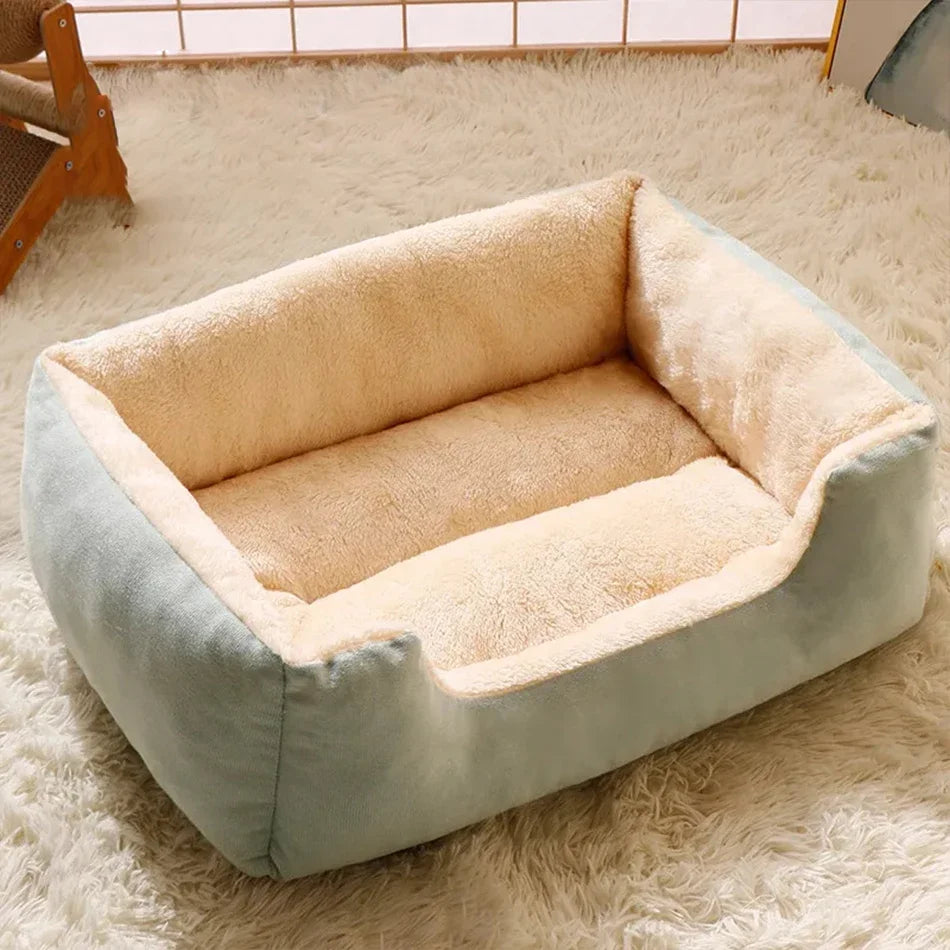 Cushioned Pet Basket Bed