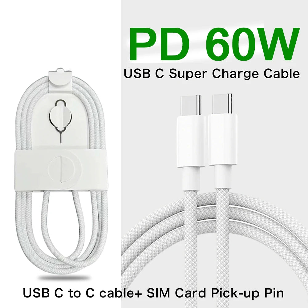 60W Braided USB-C Cable