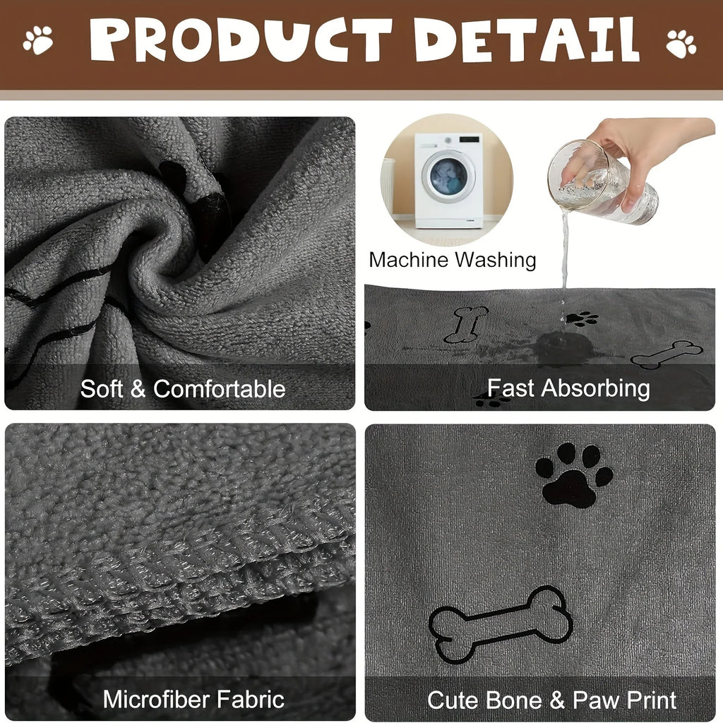 Quick-Dry Microfiber Pet Towel
