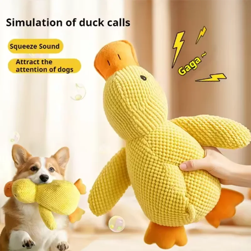 Plush Duck Interactive Dog Toy