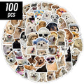 10/100/1000Pcs Funny Dog Stickers Cartoon Cute Decals Toy Guitar Phone Bicycle Laptop Notebook Luggage Car Graffiti Kids Sticker
