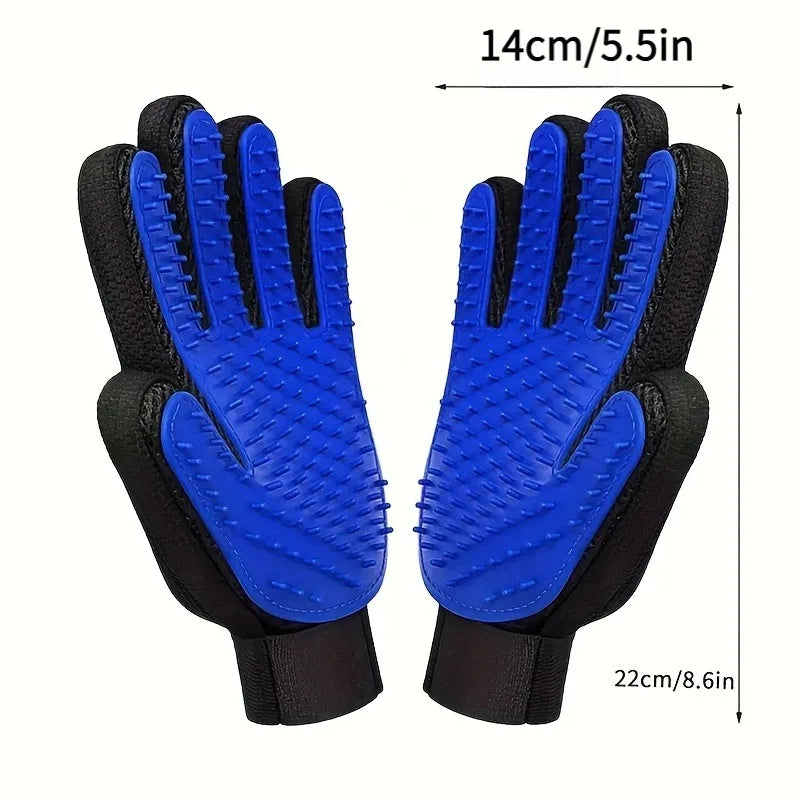 2-in-1 Silicone Grooming Gloves
