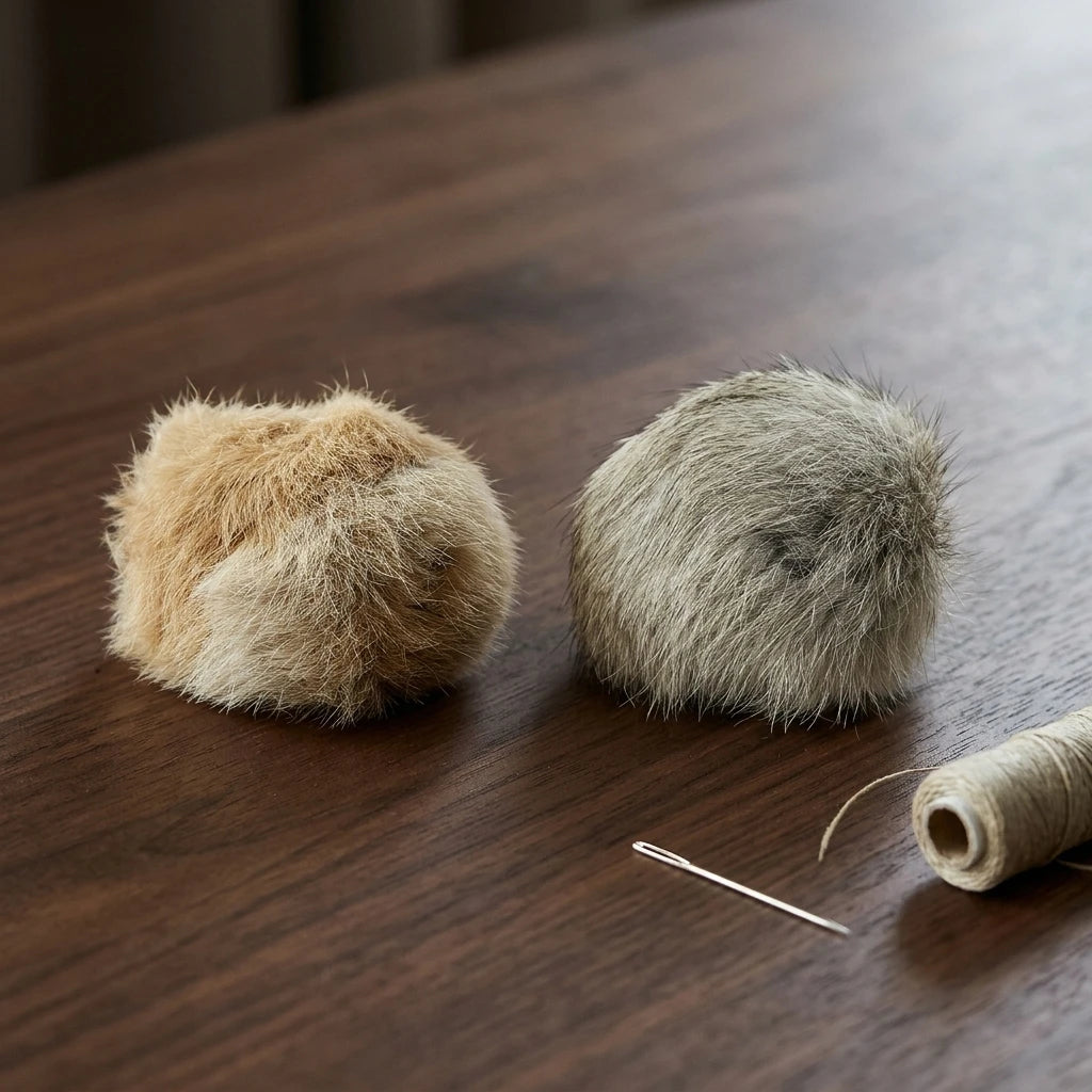 Rabbit Fur Ball Cat Toy