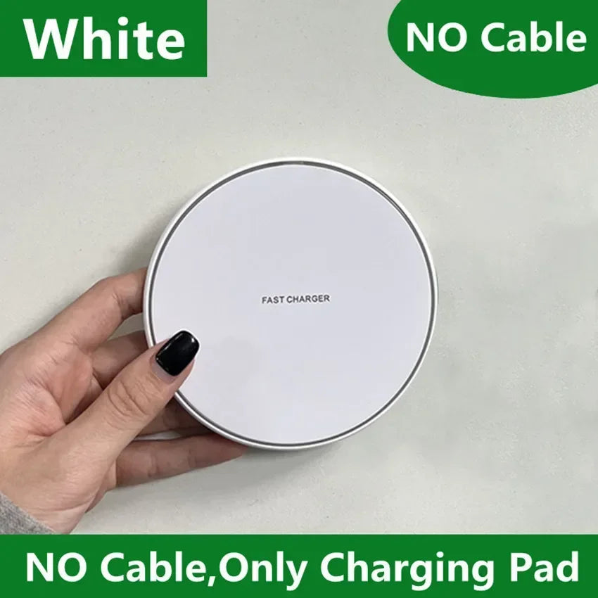 30W Fast Wireless Charger Pad For IPhone17 16 15 14 13 X Pro Max 8 Samsung Galaxy S23 Xiaomi Wireless Charging Station Chargers