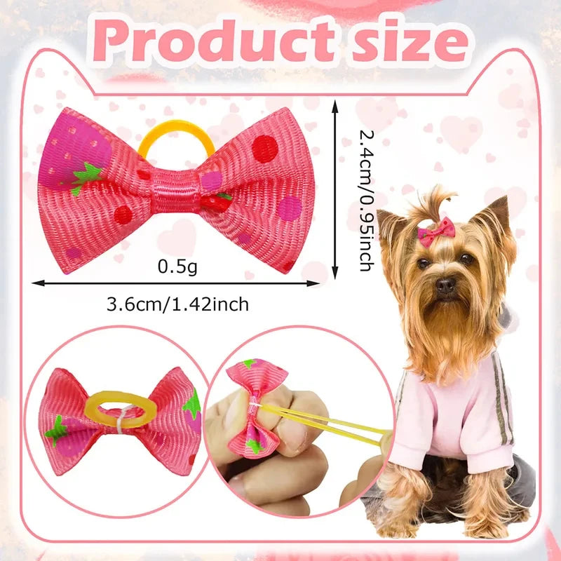Pet Hair Bows Set