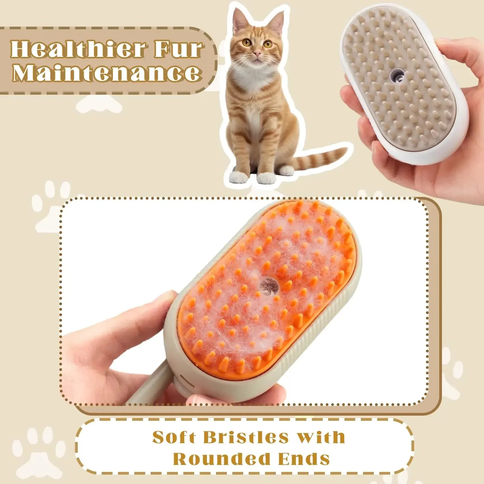Steam Grooming Brush