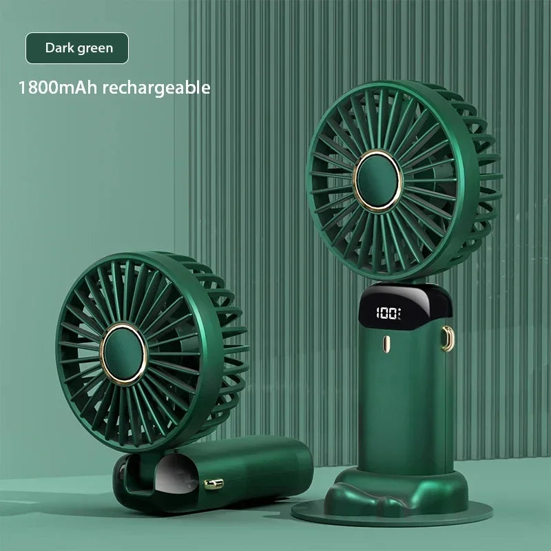Rechargeable Neck Fan with Phone Stand
