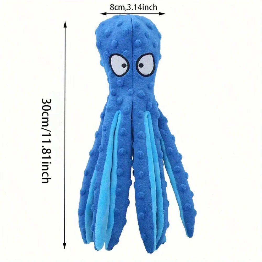 Octopus Plush Squeaky Chew Toy