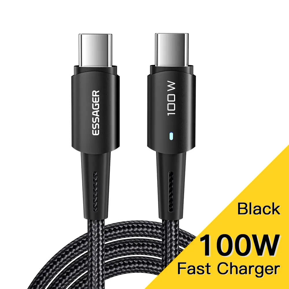100W USB-C to USB-C fast charging cable