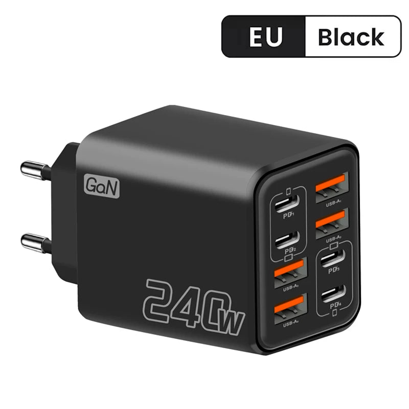 240W GaN 8-in-1 Fast Charger