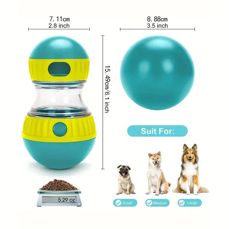 Interactive slow-feed snack dispenser toy for dogs