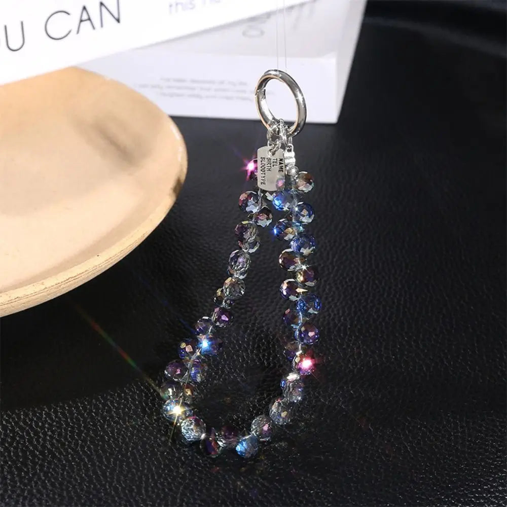 Beaded Crystal Phone Chain