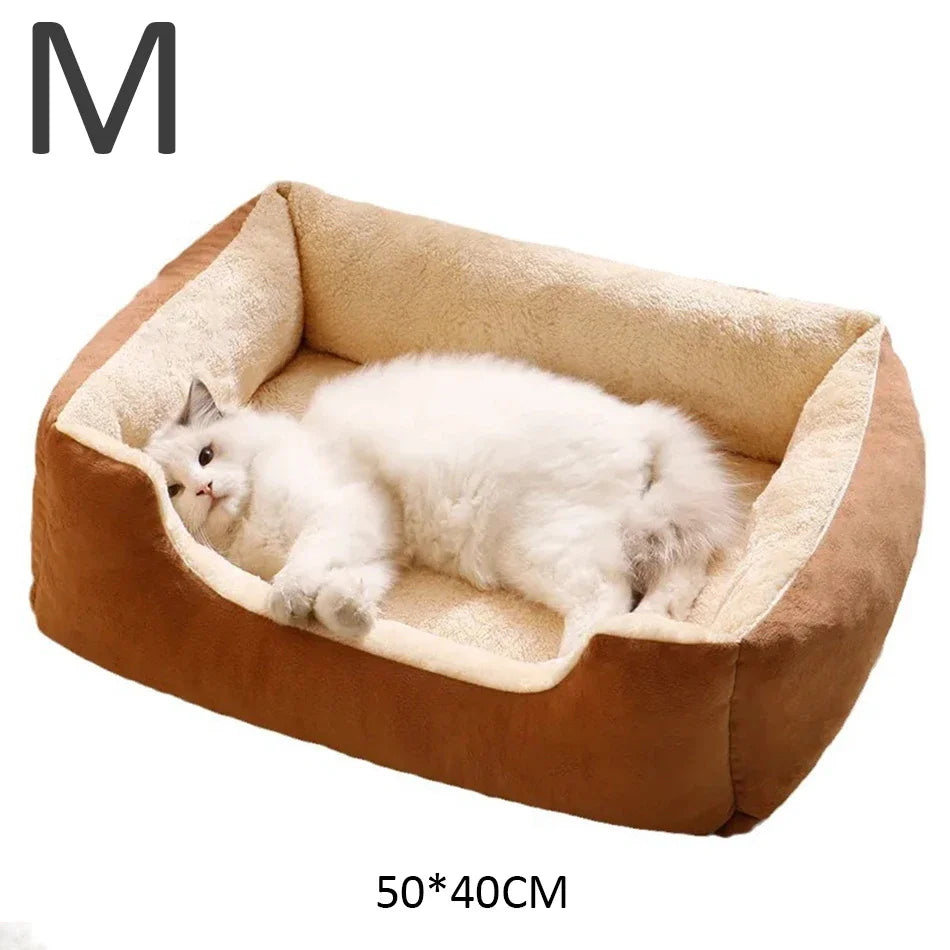 Cushioned Pet Basket Bed