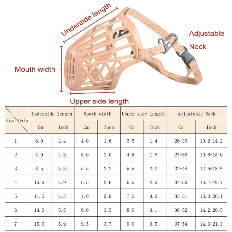 Adjustable Safety Dog Muzzle