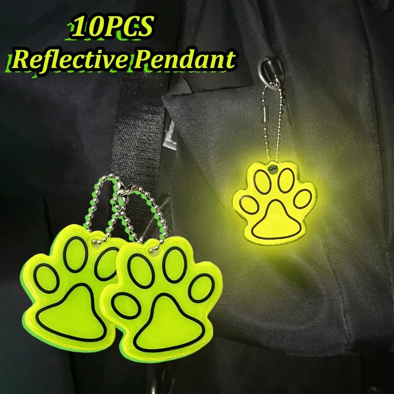 Reflective Paw Keychain Set