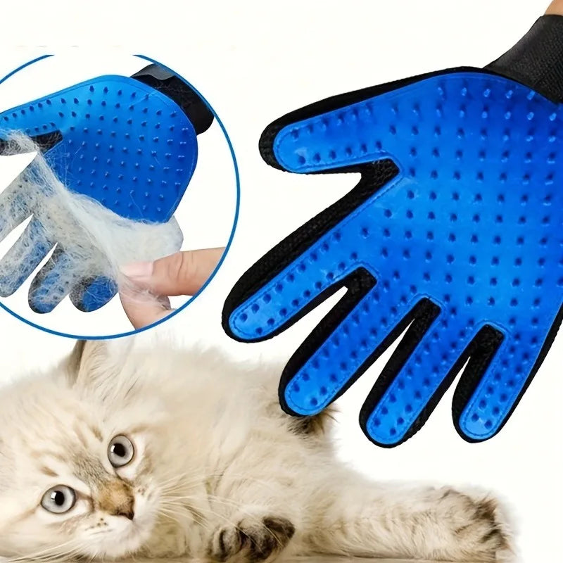 2-in-1 Silicone Grooming Gloves