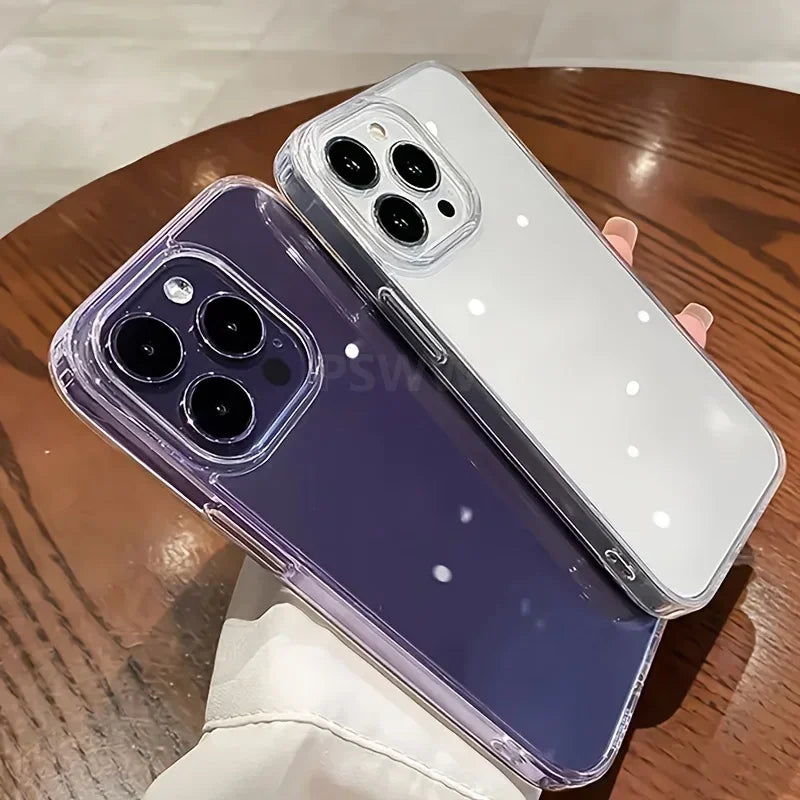 Clear hard acrylic shockproof case for iPhone