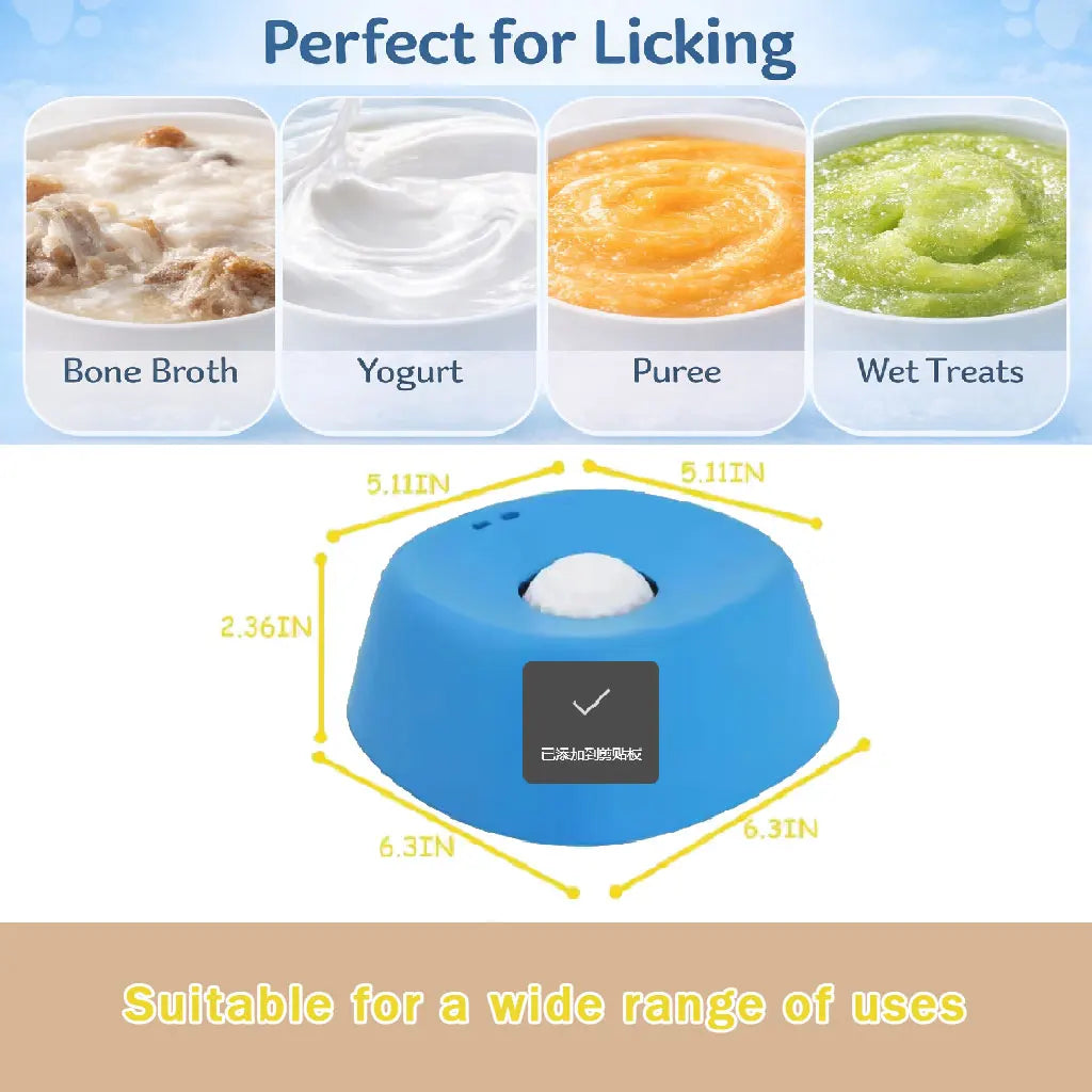 Anti-slip liquid licking slow feeder bowl for dogs